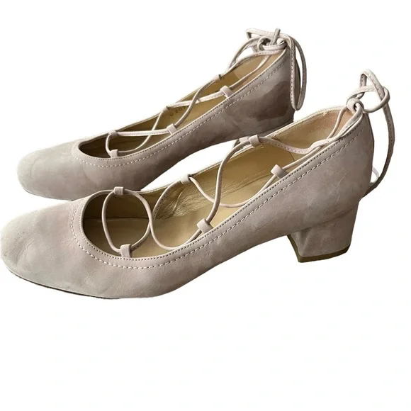 Stuart Weitzman Cordon Lace Up Suede Pumps - Picture 3 of 11